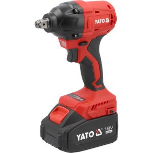مفك ربط صدمات لاسلكي بدون فرشاة 18V 350N + بطاريتين 4AH + شاحن 2.2A YT-8277925