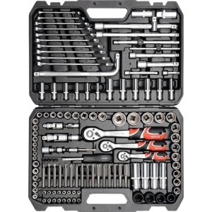 مجموعة مقابس 1/4"، 3/8" و 1/2" 128 قطعة YT-38872
