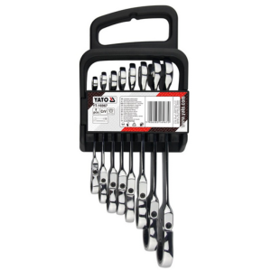 مجموعة مفاتيح ربط مزدوجة مع ratchet عدد 8 قطع YT-16967
