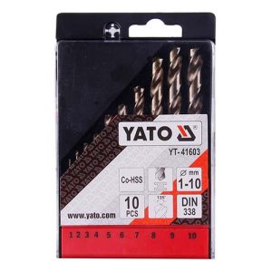 مجموعة مثاقيب ملتوية CO-HSS 10 قطع 1-10 ملم YT-41603