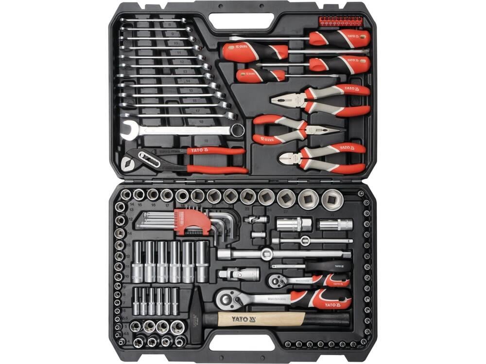 مجموعة مقابس 1/4"، 1/2" 122 قطعة YT-38901