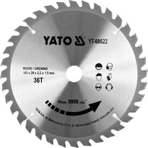 YT-60622 185x36Tx 20mm شفرة TCT للخشب