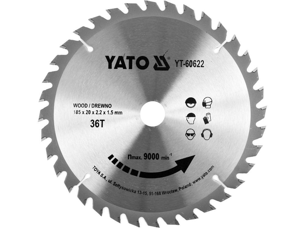 YT-60622 185x36Tx 20mm شفرة TCT للخشب