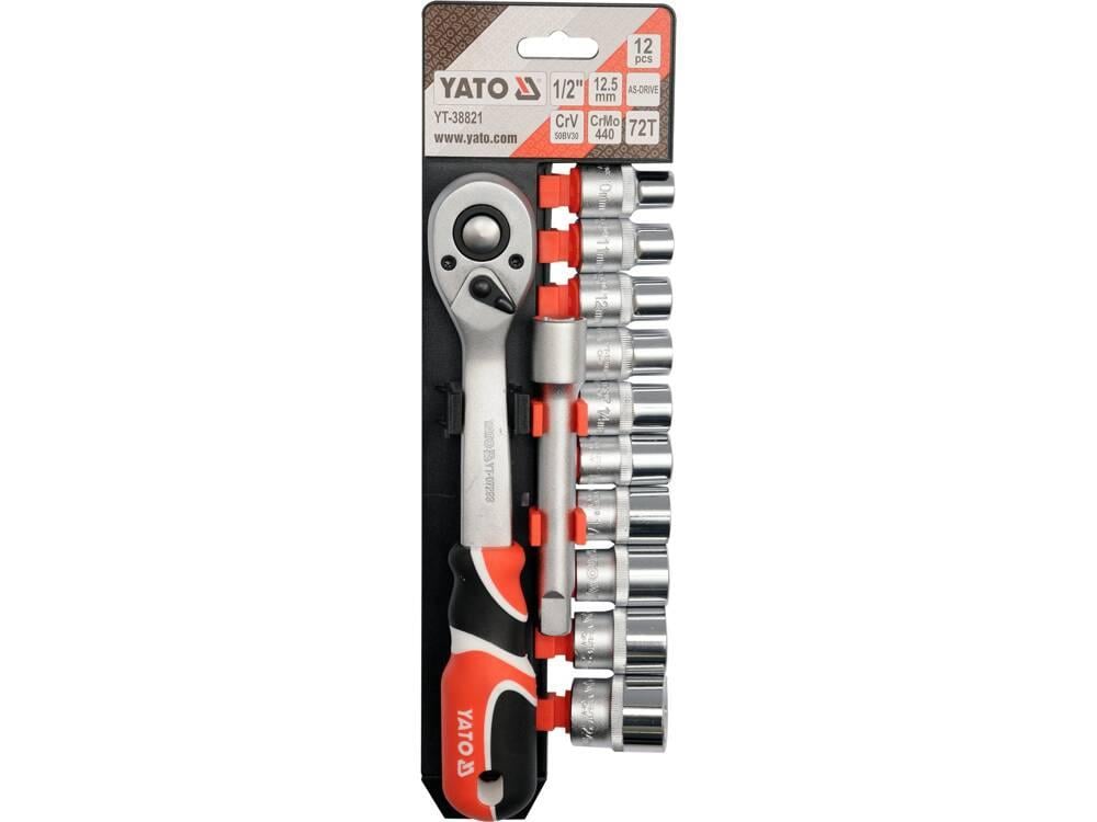 مجموعة مقابس 1/2" 12 قطعة YT-38821
