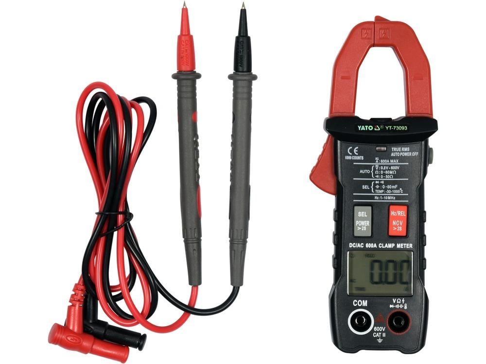 مقياس ملقط رقمي RMS حقيقي تيار متردد/تيار مستمر 600A YT-73093 - الصورة 4