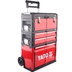 صندوق أدوات على عربة مكون من 3 أجزاء YT-09101