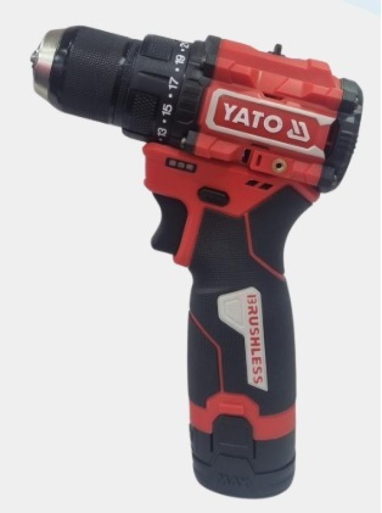 YT-82852BL دريل مفك لاسلكي بدون فحمات 18 فولت عزم 35 نيوتن بطارتين 2 امبير