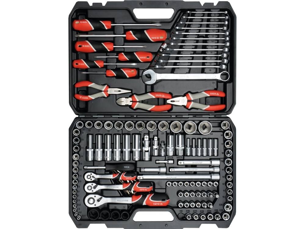 مجموعة مقابس 1/4"، 3/8"، 1/2" 129 قطعة YT-38881