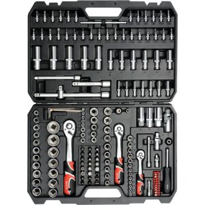 مجموعة مقابس 1/4"، 3/8" و 1/2" 173 قطعة YT-38931