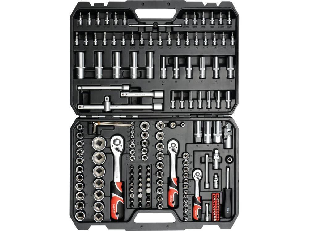 مجموعة مقابس 1/4"، 3/8" و 1/2" 173 قطعة YT-38931