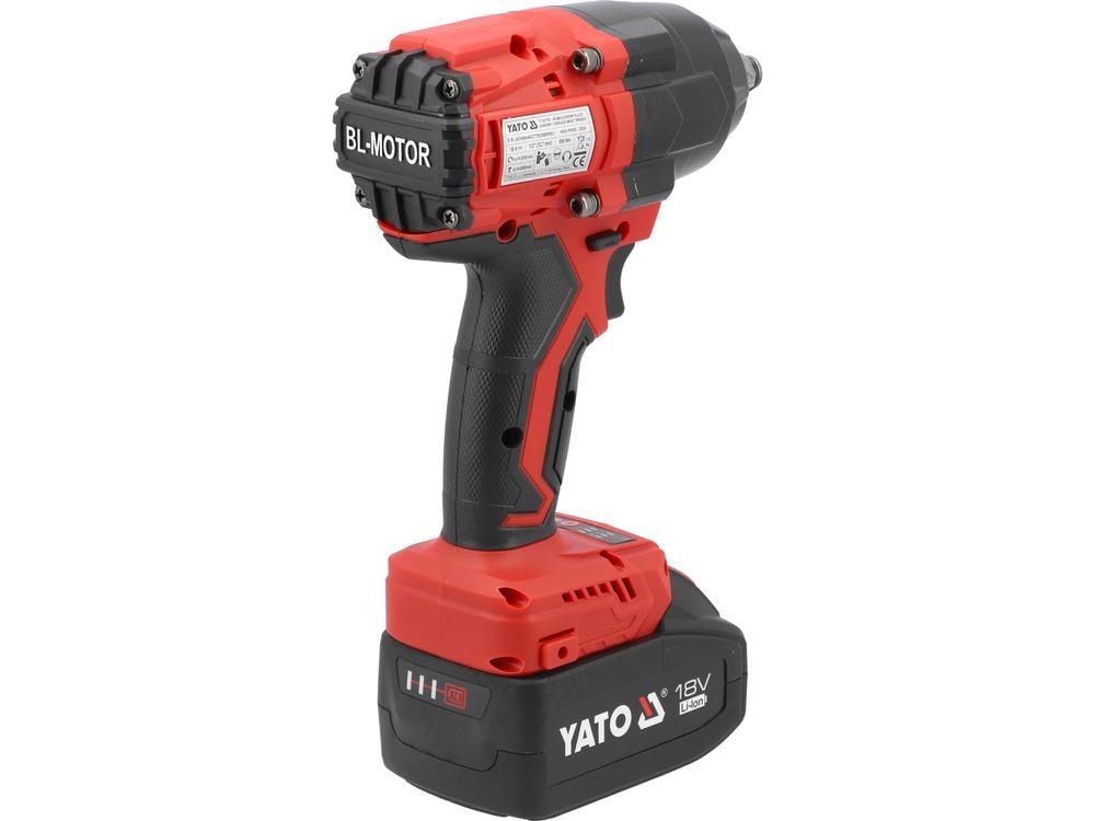 مفك صدمات لاسلكي بدون فرشاة 18V 800N + بطاريتين 4AH + شاحن 2.2A YT-8277935 - الصورة 7