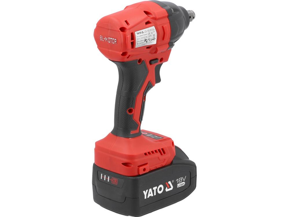 مفك ربط صدمات لاسلكي بدون فرشاة 18V 350N + بطاريتين 4AH + شاحن 2.2A YT-8277925 - الصورة 6