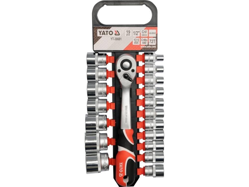 مجموعة مقابس 1/2" 19 قطعة YT-38681